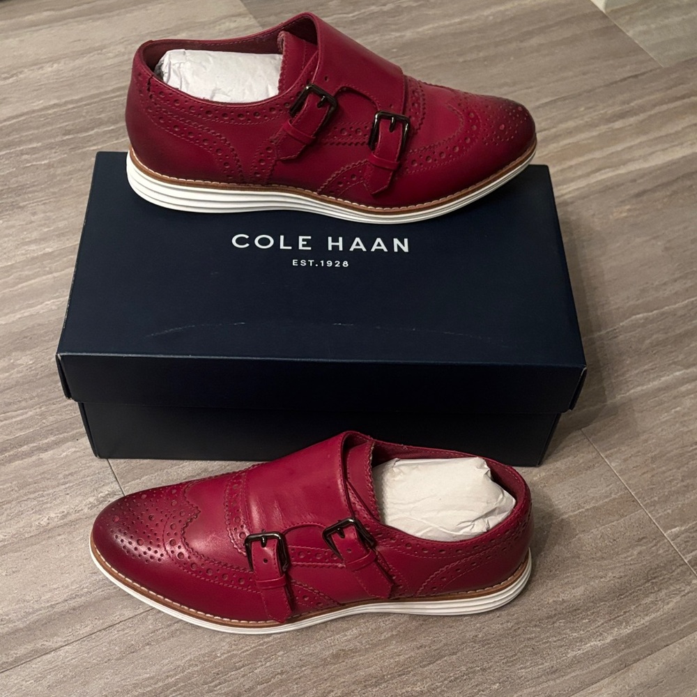 NEW Cole Haan Women's Original Grand Cabernet Leather Buckle Loafers